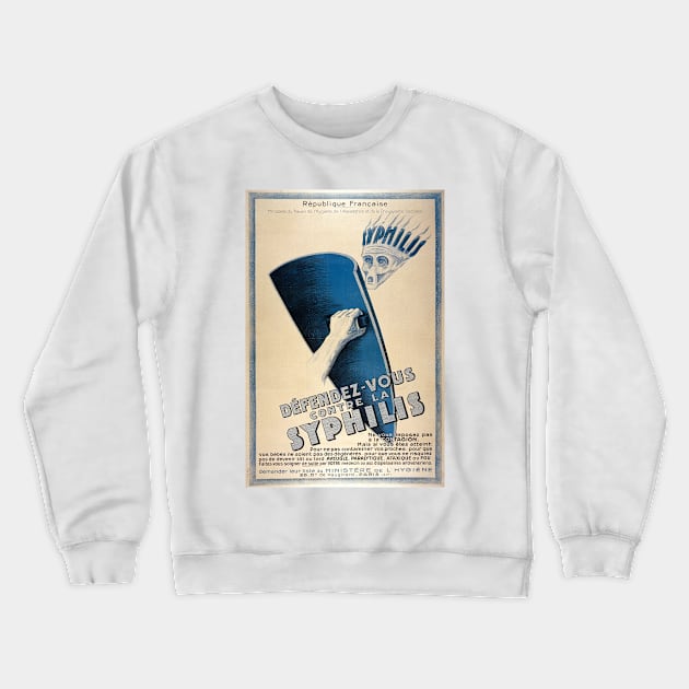 Vintage Medical Syphilis Disease Crewneck Sweatshirt by pdpress